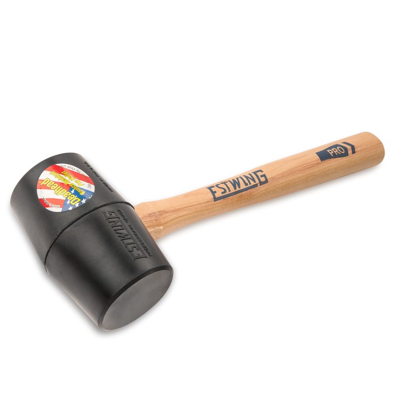 Estwing DH-18 18 Oz Deadhead Rubber Mallet, Wood Handle , Black - Image 2